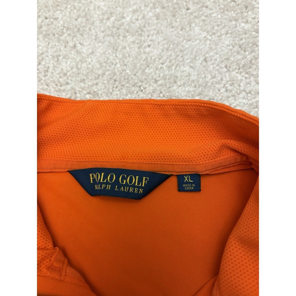 Polo Ralph Lauren Polo Golf Bellagio 1/4 Zip Orange Long Sleeve Pullover Size XL - Picture 4 of 6